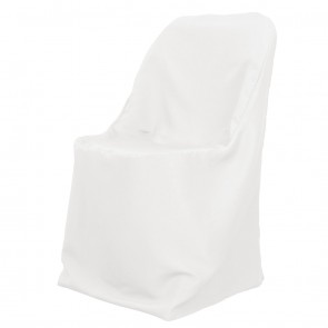 Polyester Folding Chair Cover-White