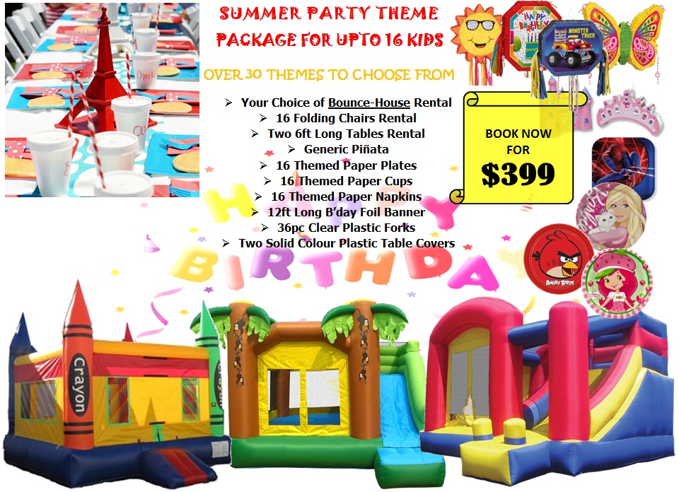 Summer Party Theme Package For Upto 16 Kids-BOOK NOW!